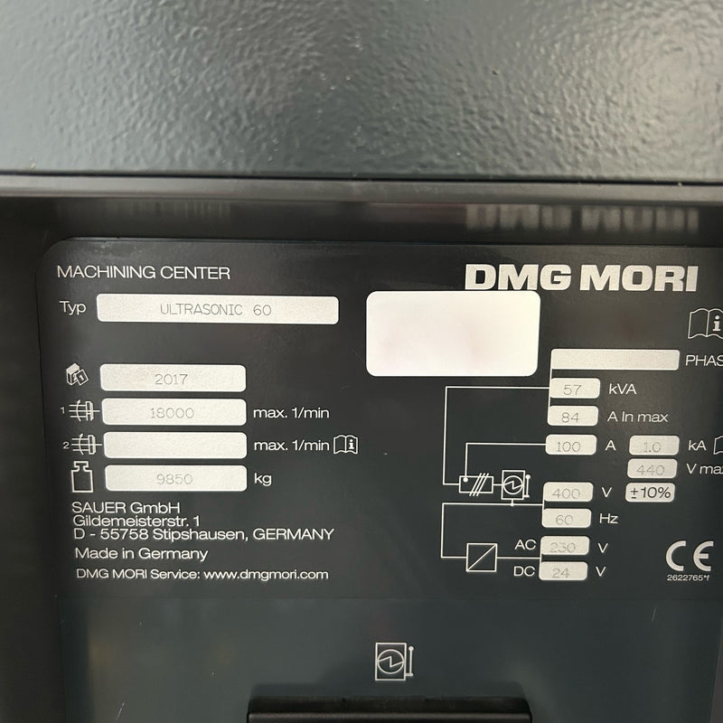 Mori Seiki Ultrasonic 60 eVo Machining Center
