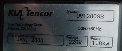 KLA UV 1280 SE Thin Film Thickness Measurement