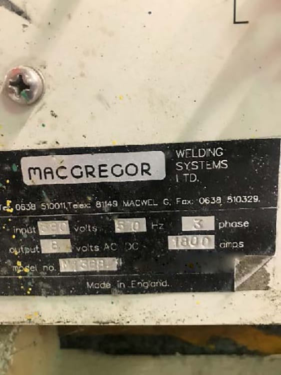 MacGregor DC 1800 Welding