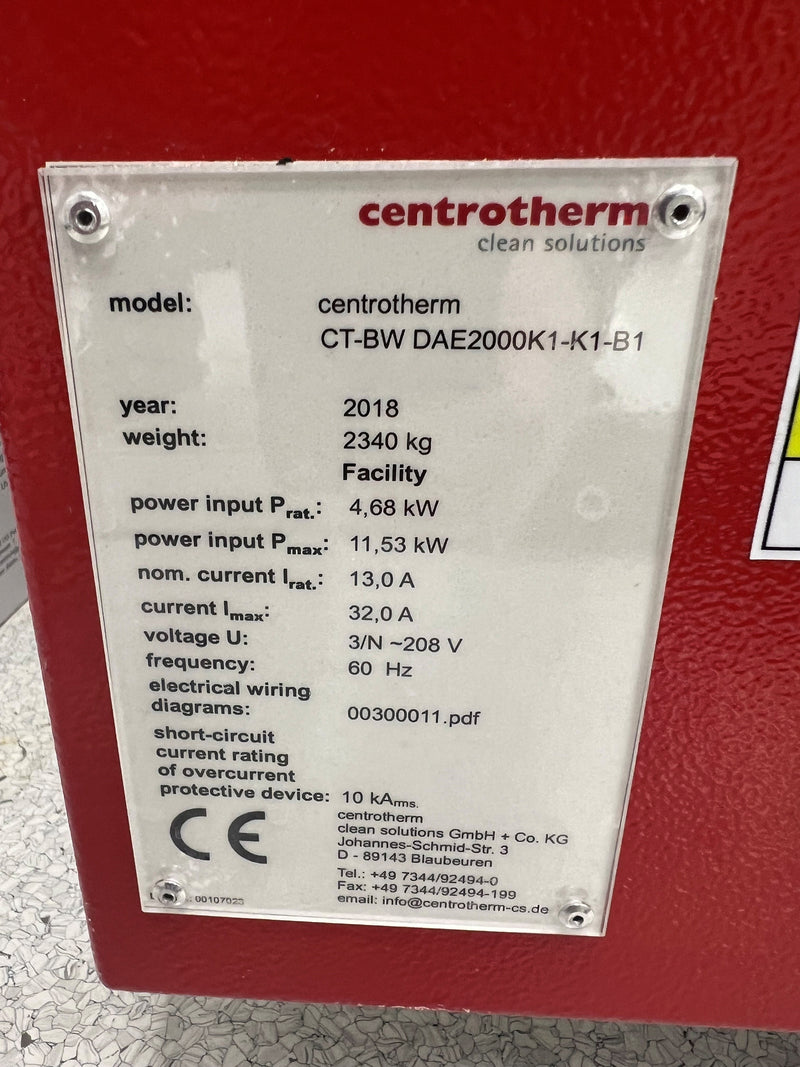 Centrotherm CT BW DAE 2000 K 1 Abatement