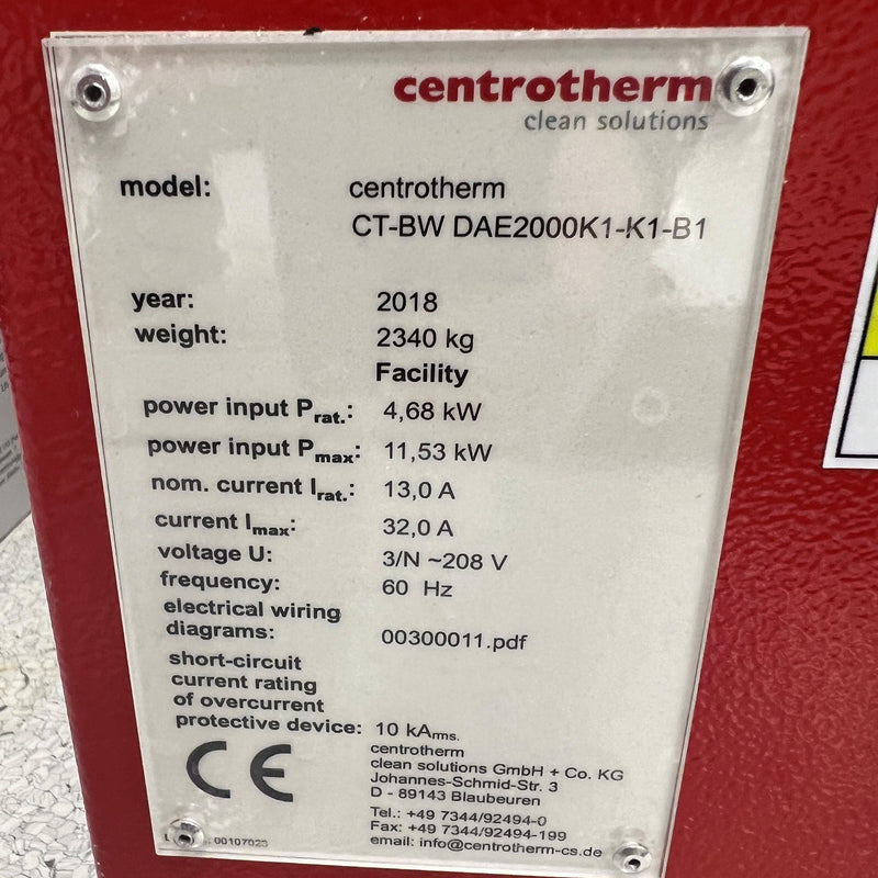 Centrotherm CT BW DAE 2000 K 1 Abatement