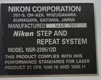 Nikon NSR 2205 i 12 D i-Line Stepper