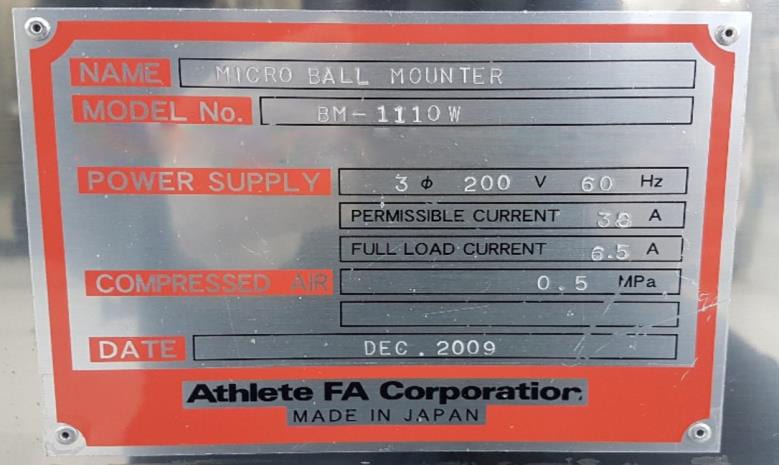 Athlete BM 1110 W Micro Ball Mounter