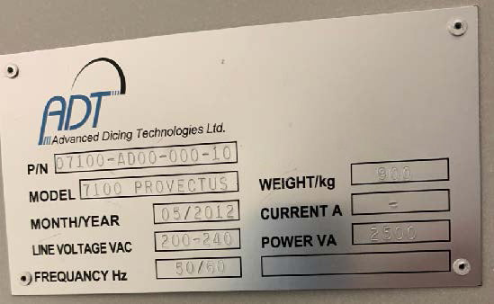 ADT 7100 Dicing Saw