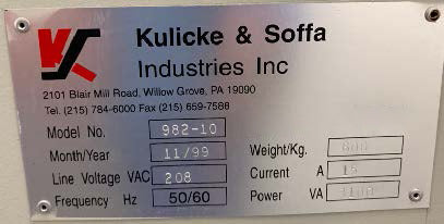 K&S 982-10 Dicing Saw