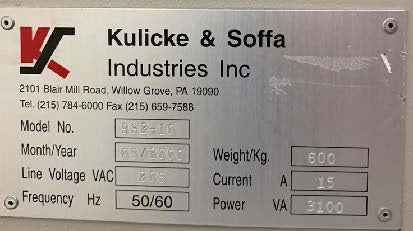 K&S 982-10 Dicing Saw