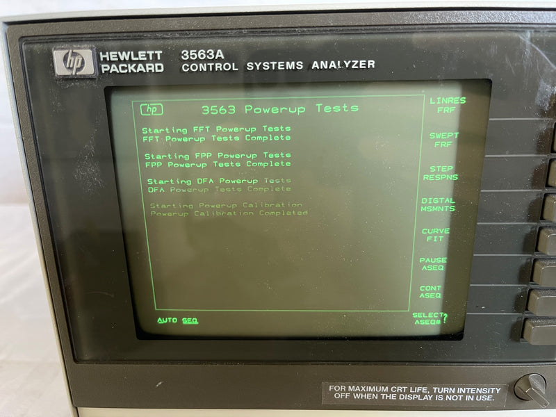 Agilent 3563 A Control Systems Analyzer