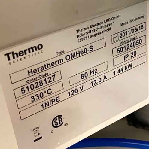 Thermo Scientific Heratherm OMH 60 S Oven
