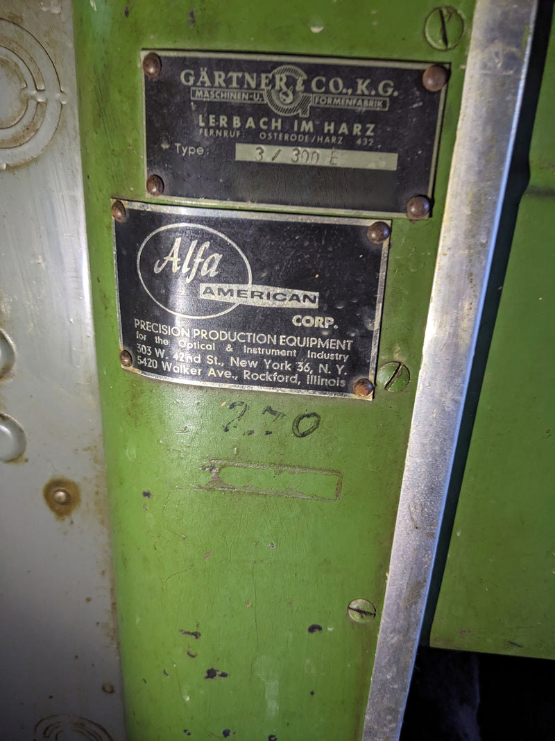 Gartner 3 300 E Machine