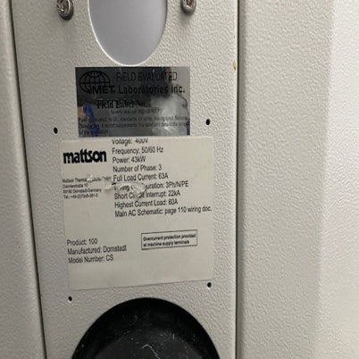 Mattson CS RTA (Rapid Thermal Anneal)