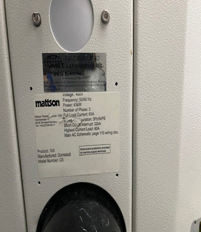 Mattson CS RTA (Rapid Thermal Anneal)
