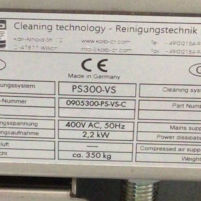 Kolb PS 300 VS Stencil Cleaner