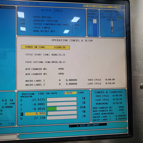 Haas VF 4 SS Milling Machine