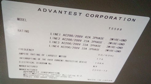 Advantest T 5588 Memory Tester