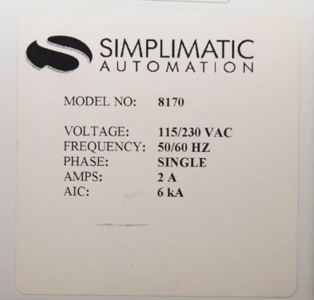 Simplimatic 8170 Flat Belt Conveyor