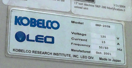 Kobelco SRP 200 B Wafer Tester
