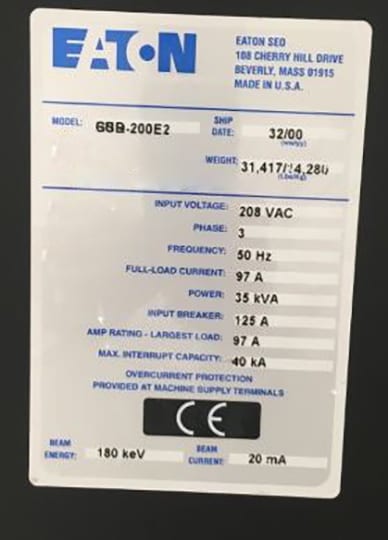 Axcelis GSD E 2 High Current Implanter