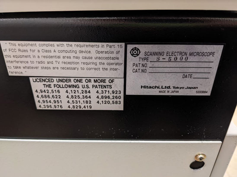 Hitachi S 5000 FE-SEM (Field Emission Scanning Electron Microscope)