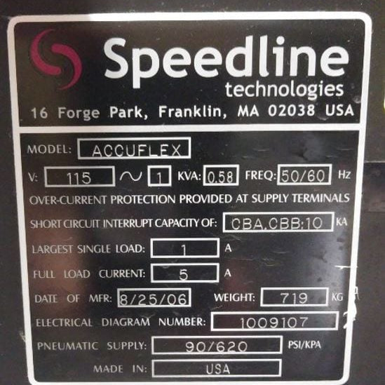 Speedline Accuflex Stencil Machine