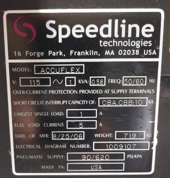 Speedline Accuflex Stencil Machine