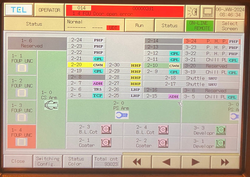 Tel Act 12 DUV Photoresist Coater / Developer Track (Deep Ultraviolet)