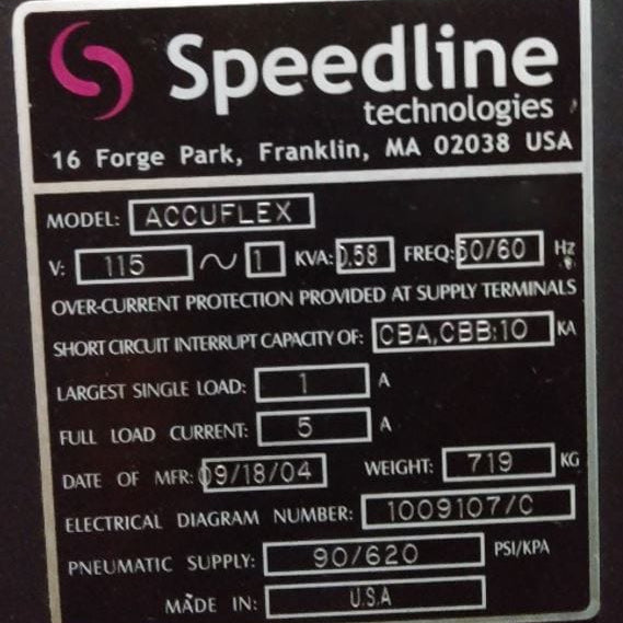 Speedline Accuflex Stencil Machine