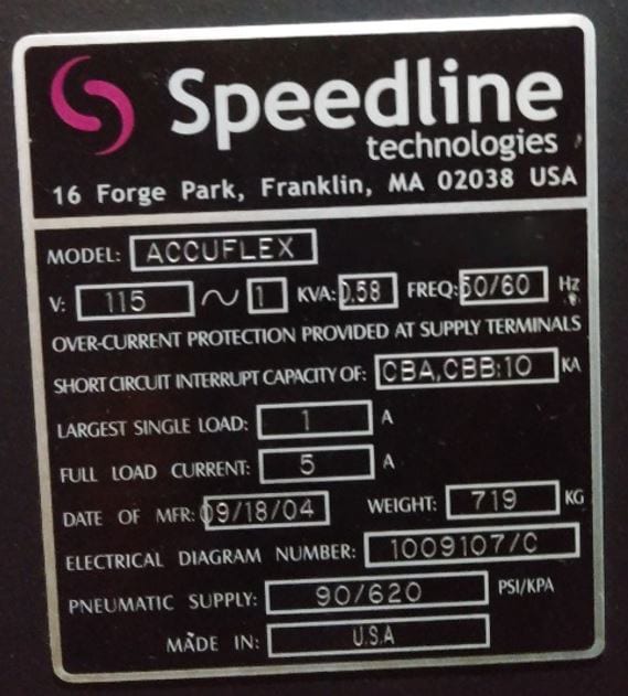 Speedline Accuflex Stencil Machine