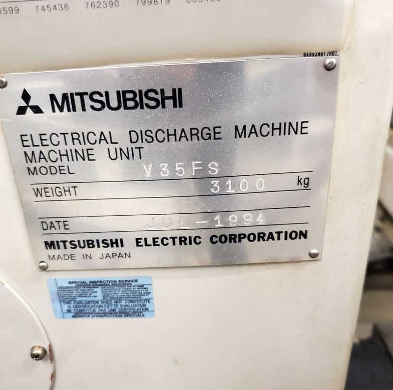 Mitsubishi V 35 FS EDM (Electrical Discharge Machine)