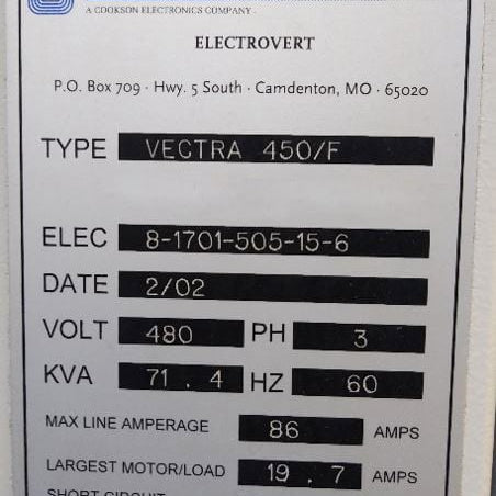 Speedline / Electrovert Vectra 450 F Wave Soldering