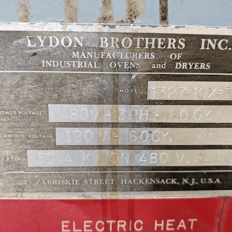 Lydon Brothers 1327-10 X T 8 Oven