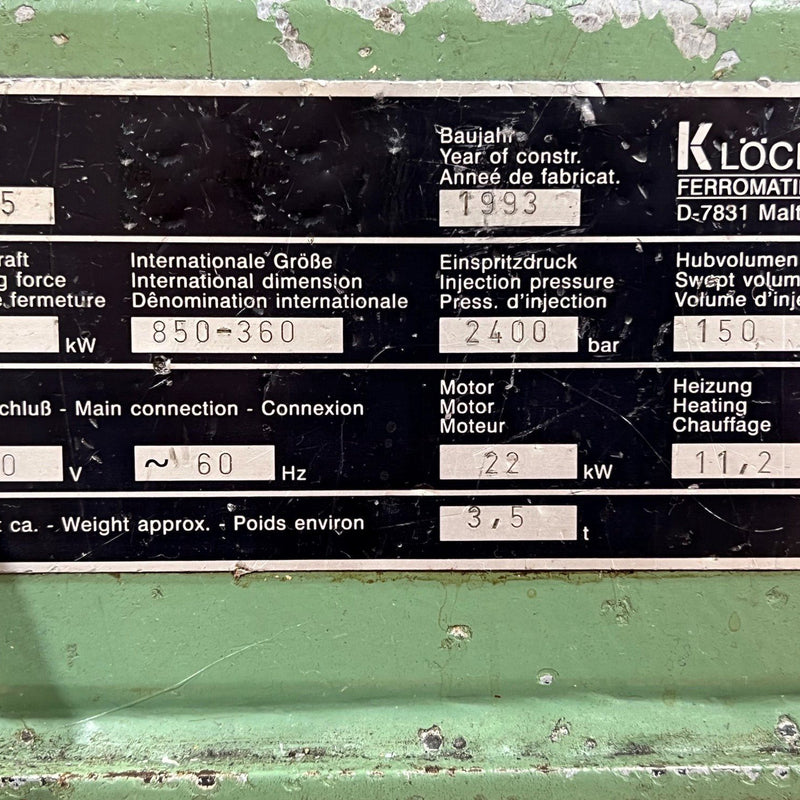 Klockner Ferromatik FM 85 Injection Molding Machine