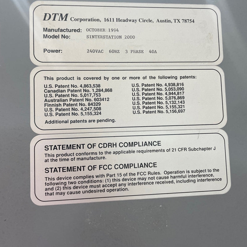 DTM Sinterstation 2000