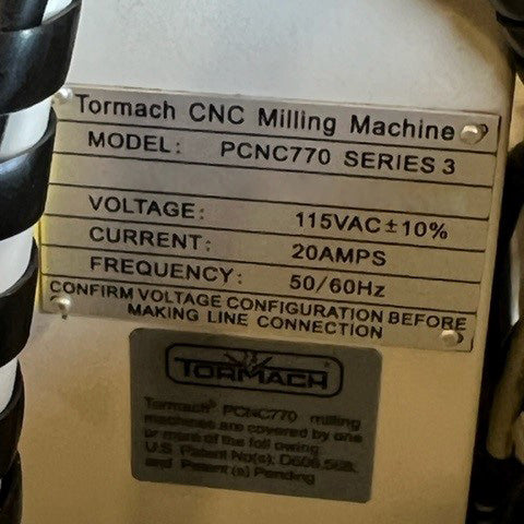 Tormach PCNC 770 Series 3 Drill Press
