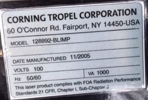 Corning Tropel 128892 Blimp Flatness Instrument for Glass Substrate