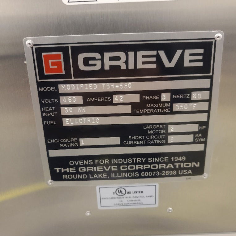 Grieve TBH 550 Truck Oven