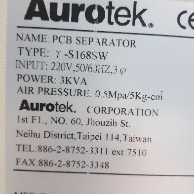 Aurotek Y S 168 SW PCB Separator