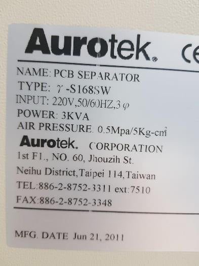Aurotek Y S 168 SW PCB Separator