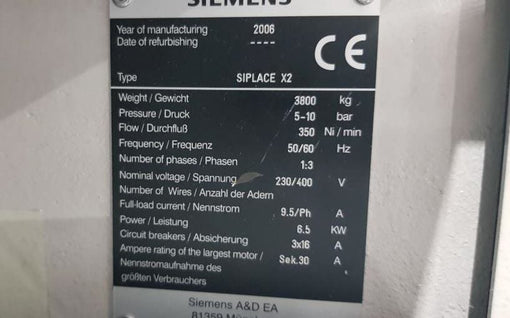 Siemens Siplace X 2 Placement Machine