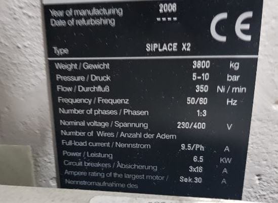 Siemens Siplace X 2 Placement Machine