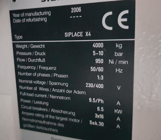 Siemens Siplace X 4 Placement Machine