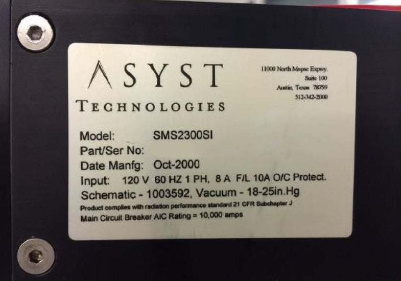 Asyst SMS 2300 SI Loaders
