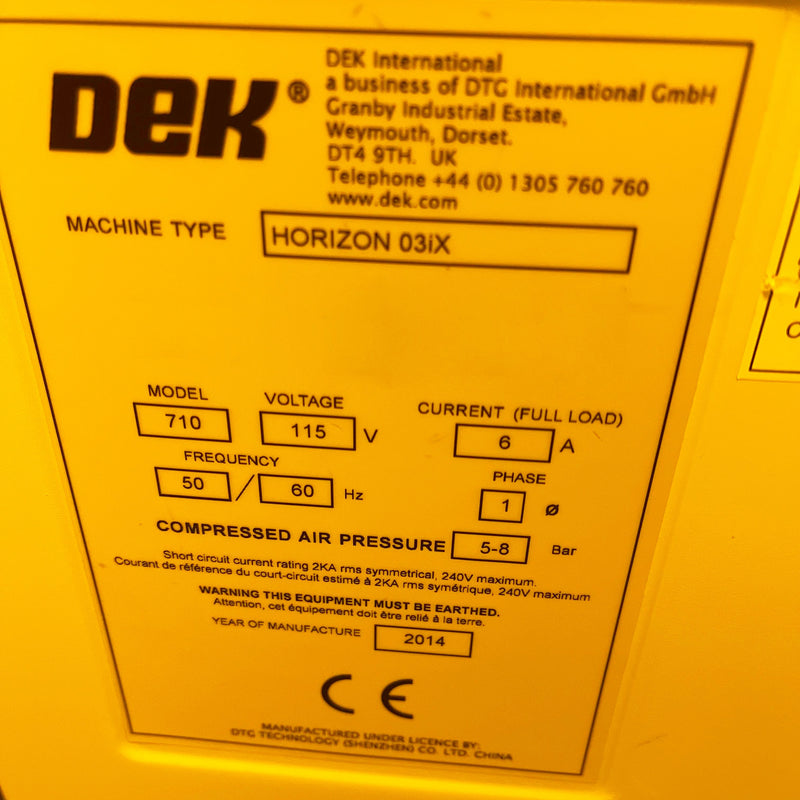 Dek Horizon 03 iX Screen Printer