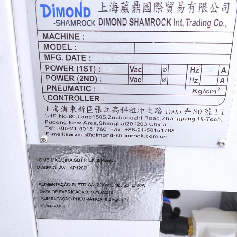 Dimond Shamrock JWL-AP 1280 F SBT Pick and Place