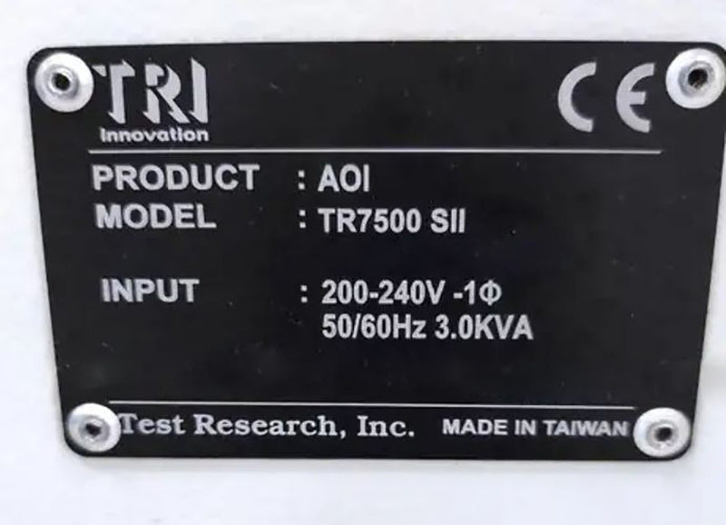 Test Research Inc (TRI) 7500 SII AOI (Automated Optical Inspection)