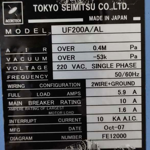 Accretech / TSK UF 200 A / AL Prober