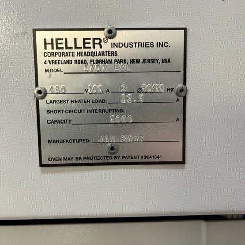 Heller 1707 EXL Reflow Oven