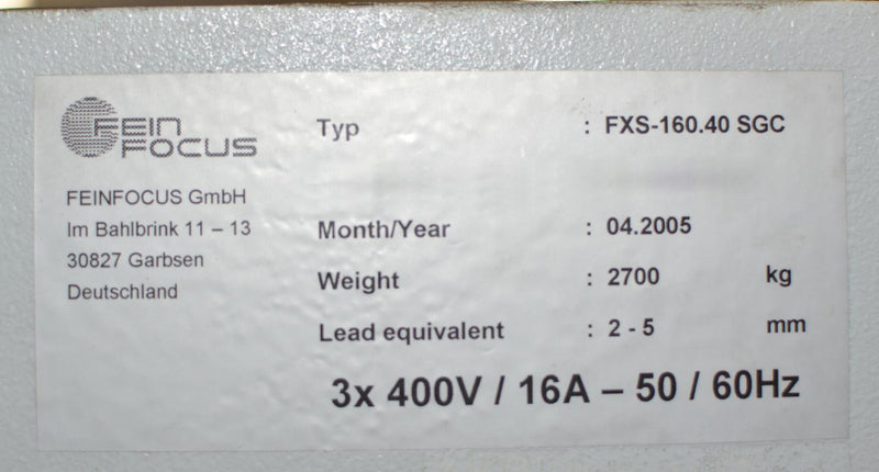 Thermo Fisher Scientific / FEI FXS-160 40 SGC X-ray Inspection System