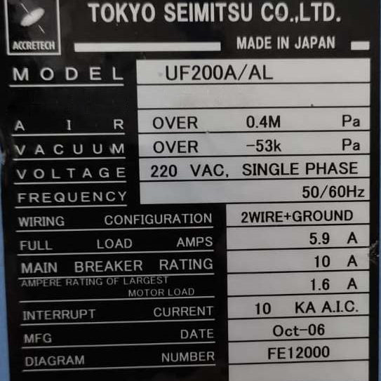 Accretech / TSK UF 200 A / AL Prober