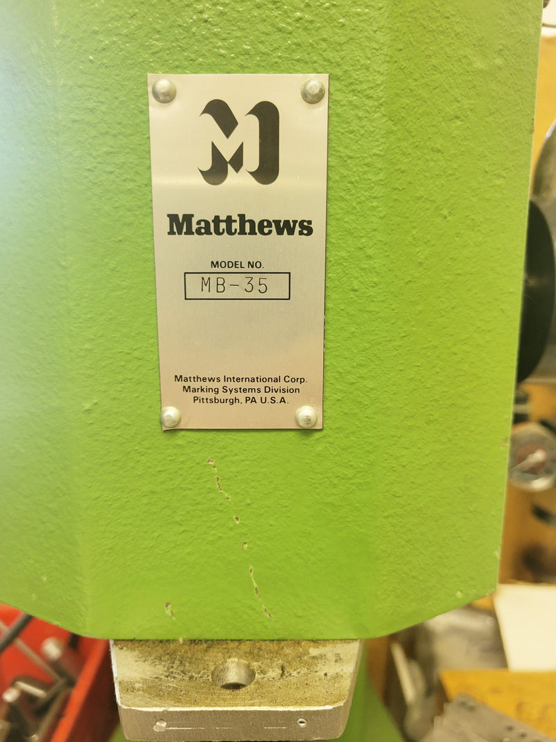 Matthews MB 35 Pneumatic Stamper