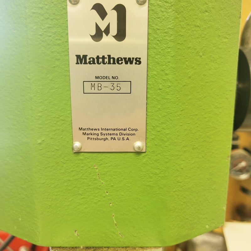 Matthews MB 35 Pneumatic Stamper